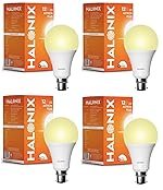 Halonix 12W LED Light Bulb | Yellow (3000K) |Pack of 4|Energy Efficient| 4kv Surge Protection | High Lumens per watt, B22