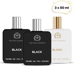 THE MAN COMPANY Iconic Perfumes, Black and Blanc EDT 3 x 50ml | L...mo