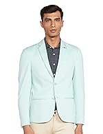 FAVOROSKI Designer Men’s Slim Fit Notched Lapel Single Breasted Solid Blazer (Light Green, 3XL)