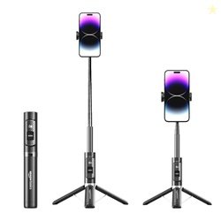 Amazon Basics Selfie Stick | 86 cm Extendable | Low Profile Folded Des