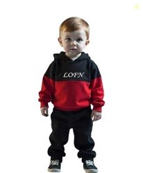 Lofn Stylish Winter Wear Kids Clothing Sets Hooded And Trackpant Set (