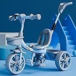 Lifelong Trike Cycle for Kids Cycle 2-5 Y – Tricycles for Boy & Girl – Bike with 3 EVA Wheels, Bell & Basket -Durable Tricycle with Parental Control 30Kg Capacity (Blue & Grey)