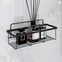 Plantex GI Steel Self Adhesive Bathroom Shelf/Wall Mounted Shelf for B