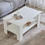Home Centre | Clary | Engineered Wood | Center Table | Coffee Table | White | 1 Year Warranty