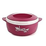 CELLO Sapphire Insulated Casserole Hot Pot For Kitchen 1250 ml Pink | Easy to Serve Airtight Outdoor Safe Inner Steel Insulated Keeps Food Hot & Warm Casserole Hot Pot Case Set For Roti Rice Biryani