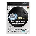 Haier 8 kg 5 Star Powered by AI-DBT with PuriSteam, 525mm Super Drum Fully Automatic Front Load Washing Machine (HW80-IM12929C, Inverter Motor with In-Built Heater, White)
