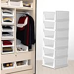 Plastic Foldable Wardrobe Organizer for Clothes | Stackable Shirt Organizer for Wardrobe Men | Cupboard Storage Box | Cloth Organizer for Storage Wardrobe – Set of 2