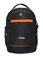 ADISA Casual Backpack School College Bag Pack (BP060-BLA) Black