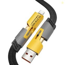 amazon basics Quad Pro 4-in-1 Metal Flat Braided Indestructible Smartp