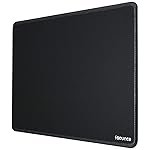 Sounce Mouse Pad Speed Type Mouse Pad with Antifray Stitched Embroidery Edges, Non-Slip Rubber Base Mousepad for Laptop PC (260mm x 210mm x 2mm) (Black)