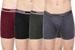 Dollar Bigboss Pack of 4 Combed Cotton Classy Solid Men Trunk