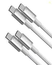 Anker USB C to USB C Cable, Type C 60W Fast Charging Cable (6FT, 2Pack