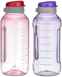 ATTRO Ultra Pro Motivational 2L BPA-Free Water Bottle Set of 2, Leak-P