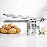 Clazkit Potato Masher Stainless Steel for Kitchen| Puree Maker Ricer for Baby|Stainless Steel Hand Press Juicer| Boiled Vegetable Fruit Press| Mooli Squeezer| Multipurpose Masher and Press