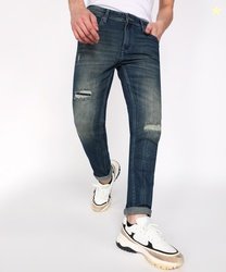 LONDON by Pepe Jeans Men Tapered Fit Low Rise Blue Jeans