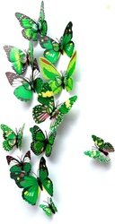 god & god's 13 cm Multi color butterfly Green Wall Decoration Mag...mo