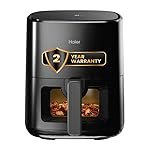 Haier Air Fryer 5 Litre Digital Control | 1500 Watts Powerful Heating | See Through Window | 3D Hot Air Baking Technology | 12 Preset Recipes | Auto Shut Off | Black | 2 Year Warranty | HAF-D503B