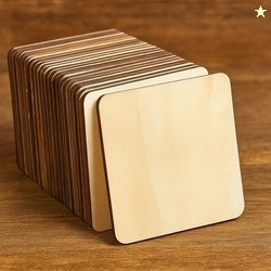 Rage-X Square Wood Coaster Set (Pack of 40)