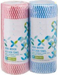 PuthaK Non Woven kitchen washable /reusable towel 80 pulls Blue, ...mo