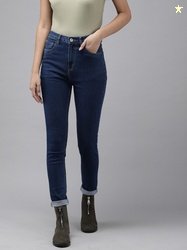 Roadster Women Skinny Mid Rise Dark Blue Jeans