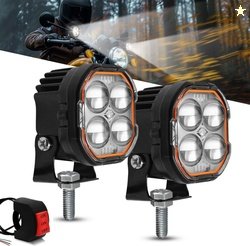CARZEX 4 Projector Fog Light for Bikes Scooty in 5 Different Mode...mo