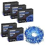One94Store LED Pixel Series String Light, 36 Feet Long 360 Degree LED Bulb Light Series Copper Led Pixel String Light for Home Diwali, Christmas Decoration (Pack of 5, Blue)