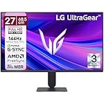 LG 27G411A 68.5 cm(27 Inch) Ultragear FHD(1920 x 1080) IPS Gaming Monitor, 1ms MBR, 144Hz (O/C), HDR10, NVIDIA G-Sync Compatible, AMD FreeSync, HDR10, HDMI, DP, HP Out, Anti-Glare, Slim Stand, Black