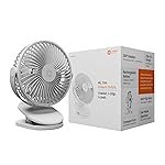 Orient Electric Orbis Rechargeable Personal Fan | 360Â° Rotation | 1800 mAh Battery | 4 Speed Modes with Timer | Quiet Operation | USB Type-C Charging | Clip-On Mini Fan | Cloud White