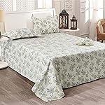 Cortina Cloud Cotton King Size Bedsheet with 2 Pillow Covers | Super Soft, Breathable & Skin-Friendly Bedsheet for Double Bed King Size with Boho Design | 270×250 cm (White & Grey, King)