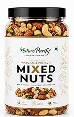 Nature Purify Premium Mix Dry Fruits 1kg | Almonds, Cashews, Kishmish, Apricots & Seeds Mix | Fresh Crunchy Nut & Fruit Combo Pack for Snacking & Gifting | Jar Pack Of 1