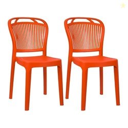 Plasto Chair Luxury with Comfortable Back Posture, Without arm, Dining