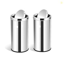Mumma's LIFE Stainless Steel Dustbin For Bathroom With Lid | Large 80