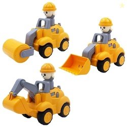 ToyBharat Push & Go Construction Toy Set (Pack of 3)  Loader, Picker &