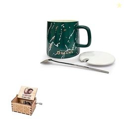 Eitheo Toys Wooden Handcraft Music Box Gift Set (Combo_3008_MB_Mug)