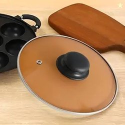 UMAI Pot Lids (22 cm) | Glass Lid For Utensils With Steel Rim | Univer