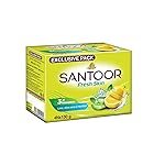 Santoor Fresh Skin Bathing Soap with Lime, Aloe vera & Menthol|Experience 3X Freshness Like Never Before|For All skin Type|150G, pack of 4