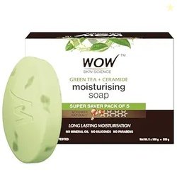 WOW Skin Science Green Tea & Ceramide Moisturizing Soap | Purifying Cl