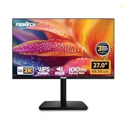 FRONTECH 27 QHD 2K Gaming Monitor, IPS Panel, 100Hz Refresh Rate, Free