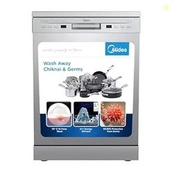 Midea 13 Place Settings Free Standing silver Dishwasher | 7 Wash Progr