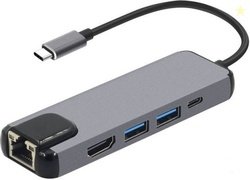 microware 5 in 1 USB 3.1 Type C Hub with HDMI 5 in 1 USB 3.1 Type...mo
