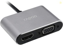 RAPOO XD10V-HDMI+VGA Adapter ,4K HDMI/30Hz Port- 2 in 1- C Type ...mor