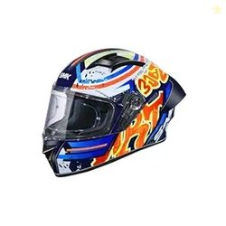 SMK Helmets Stellar Sports Graffiti Full FACE Helmet with PINLOCK Fite