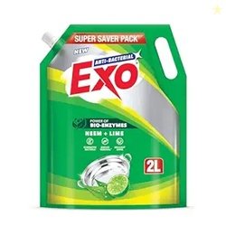Exo Dishwash Liquid Refill Pack | Neem & Lime | Tough Grease Removal f
