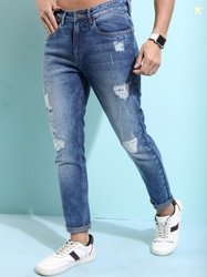 HIGHLANDER Men Tapered Fit Mid Rise Blue Jeans