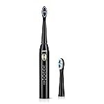 AGARO COSMIC LITE Sonic Electric Tooth Brush For Adults With 5 Modes, 2 Brush Heads & Rechargeable With 4 Hours Charge Lasting Up To 25 Days, Power Toothbrush, (Black)