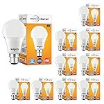 Wipro Garnet 10W LED Bulb for Home & Office |Cool Day White (6500K) | B22 Base|220 degree Light coverage |4Kv Surge Protection |400V High Voltage Protection |Energy Efficient | Pack of 10