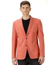 Thomas Scott Men Slim Fit Single Breasted Blazer (TSBZ001C_Peach, M)