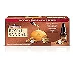 Santoor Royal Sandal Detan Pack | 6 Soaps (125g Each) + Free Serum (15ml) | 100% Sandalwood Oil & Powder | 3-Step Natural Detan | Reduces tan, Improves complexion, Even Skin Tone & Glow
