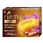 Fiama Gel Bathing Bar Golden Sandalwood Oil and Patchouli with Conditioners for Moisturized, Soft and Luxurious Skin, 125g, For All Types