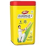 Dabur Glucoplus C Instant Powder Energy Glucose (Lemon Flavour) – 400gm | Replenishes Energy with 6 Added Vitamins and Minerals | 20% More Glucose In Every Sip | Vitamin C and Zinc Helps Boost Immunity | Calcium, Phosphorus and Vitamin K Support Bone Heal